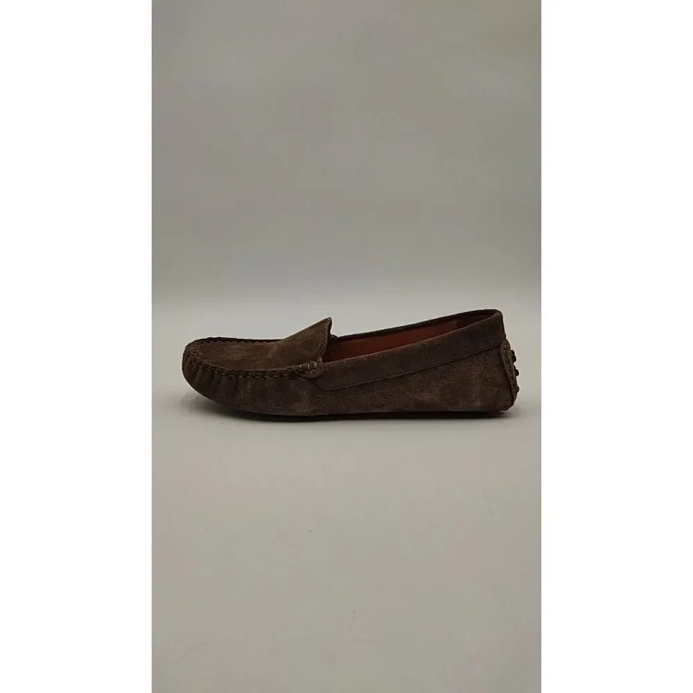Quince Brown Suede Driving Moccasins - Picture 4 of 5